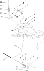 Toro 22333 (TX 525) - Toro Dingo Compact Utility Loader (SN: 270000401 - 270999999) (2007) Parking Brake Assembly