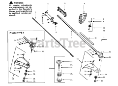 Weed Eater Prolite - Weed Eater String Trimmer DRIVE SHAFT &amp; CUTTING HEAD