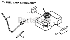Green Machine 2130 - Green Machine String Trimmer Fuel Tank
