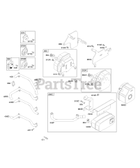 Briggs & Stratton 303447-1237-E1 - Briggs & Stratton Horizontal Engine Exhaust System #2