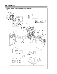 RedMax HBZ 2601 - RedMax Handheld Blower (SN: 60100101 & Above)