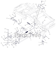 Gravely 991160 (ZT HD 44) - Gravely 44" Zero-Turn Mower, Kawasaki FR (SN: 025000 - 034999) Deck Lift - RH