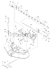 Simplicity 1695396 - Simplicity 50" Mower Deck 50" Mower Deck - Height Adjustment &amp; Roller Bar Group