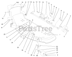 Toro 78261 - Toro 48" Side-Discharge Mower Deck for 260 Series Tractors (SN: 220000001 - 220999999) (2002)