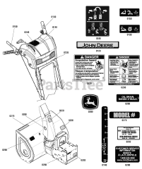 John Deere 1332 PE (1695814) - John Deere 32" Snow Thrower (2010)