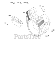 Briggs & Stratton 356447-0621-H7 - Briggs & Stratton Horizontal Engine Blower Housing Group