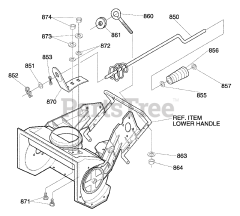 Murray 620301x4NA - Murray 20" Snow Thrower (2002) Chute Rod Assembly