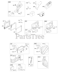 Briggs & Stratton 12S512-0118-E1 - Briggs & Stratton Vertical Engine Air Cleaner, Exhaust System