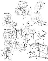 Cub Cadet 038 (195-038-100) - Cub Cadet Grass Catcher (1985) Grass Catcher and 30" Rear Discharge Decks
