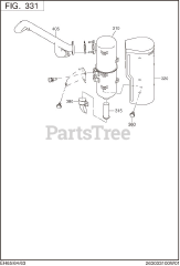 Subaru Robin EH650DC0551 (EH65) - Subaru Robin Engine 331 Intake &amp; Exhaust