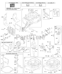 Briggs & Stratton 12F802-0869-01 - Briggs & Stratton Vertical Engine Cams, Crankshaft, Cylinder, Engine Sump, Kit/Gaskets, Lubrication, Piston Group, Valves