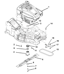 Gravely 911221 (BRP 21) - Gravely Blade Runner 21" Push Walk-Behind Mower, Kohler XT-7, CARB (SN: 000101 & Above)
