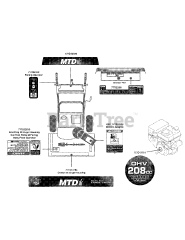 MTD 31AM63EF706 - MTD Snow Thrower (2009) Label Map 31AM63EF706
