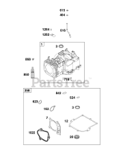 Briggs & Stratton 9P602-0127-H5 - Briggs & Stratton Vertical Engine Cylinder Group