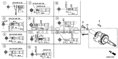 Honda GX160 UT2 QWX2/A (GCBPT) - Honda Engine, Made in Thailand (SN: GCBPT-4000001 - GCBPT-9999999) CRANKSHAFT (1)