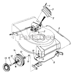 Turf Power 820-524 (122-478R019) - Turf Power Walk-Behind Mower (1992) (Agway)