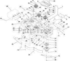 Toro 74271 (Z 550) - Toro 52" Z Master Zero-Turn Mower, Side-Discharge Deck (SN: 280000001 - 280999999) (2008) Deck Assembly