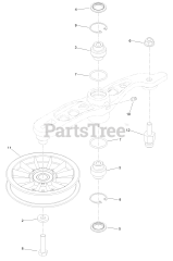 Exmark LZX940EKC606T0 - Exmark 60" Lazer Z X-Series Zero-Turn Mower, Kohler ECV940 (SN: 316000000 - 399999999) (2016) Pump Idler Assembly No. 116-1255
