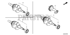 Honda EB5000X K3 AT (EBPC) - Honda Generator, Made in China (SN: EBPC-1000001 - EBPC-1499999) CRANKSHAFT