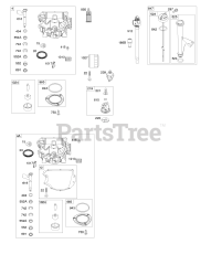 Briggs & Stratton 44R677-0033-B1 - Briggs & Stratton Vertical Engine Engine Sump, Oil Pump, Dipstick/Tube Assembly