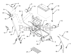 Cub Cadet GT 3204 (14A-671-710) - Cub Cadet Garden Tractor Pedestal And Connections