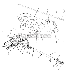 Toro 79361 - Toro 44" Two-Stage Snow Thrower for 300 Series Tractors (SN: 039000001 - 039999999) (1993)