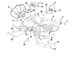 Gravely 915328 (ZT 42) - Gravely 42" Zero-Turn Mower, 18hp Briggs & Stratton (SN: 020000 - 029999) Belt Covers and Blades
