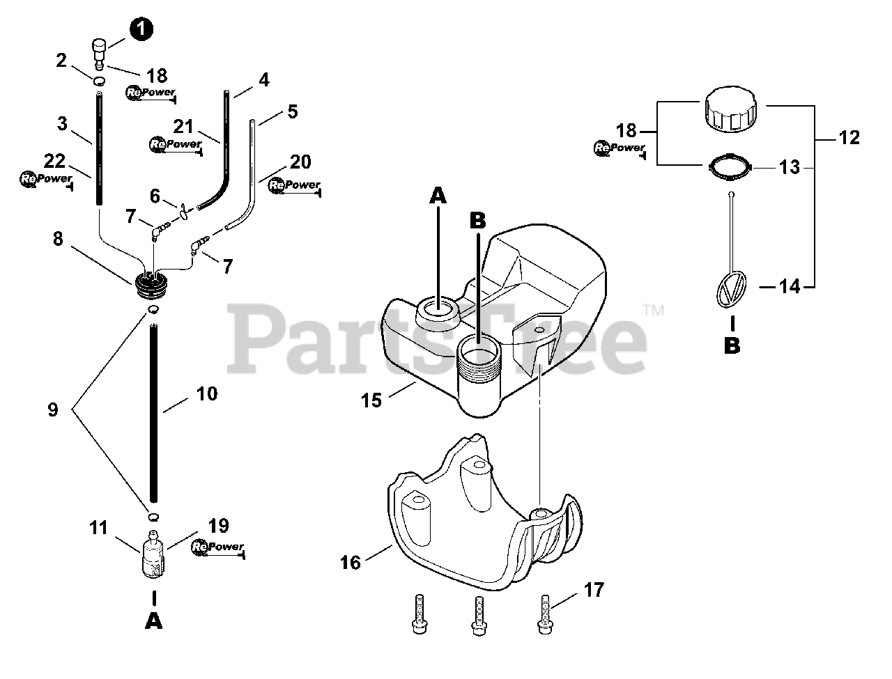 Echo PPT280 Echo Pole Saw (SN E20814001001 E20814999999) Fuel