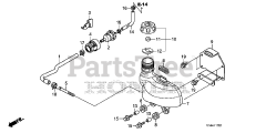 Honda F220 K1 AT2 (FAAJ) - Honda 21" Tiller, Made in Japan (SN: FAAJ-3800001 - FAAJ-3809999) FUEL TANK (F220K1)