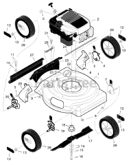 Briggs & Stratton 20406x92B - Briggs & Stratton 20" Walk-Behind Mower (1998)