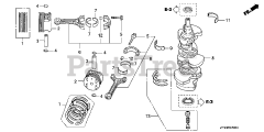 Honda BF200 A4 XA (BAEJ) - Honda Marine Engine, Made in Japan (SN: BAEJ-1200001 - BAEJ-1299999) CRANKSHAFT + PISTON