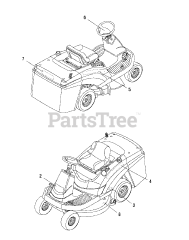 Snapper LT 75 (7800356) - Snapper 33" Rear-Engine Riding Mower, 17.5hp