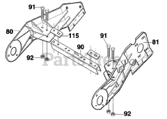 Scotts 620000x31A - Scotts 20" Snow Thrower (2000) Frame Assembly