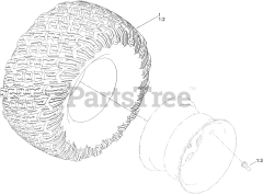 Toro 74898 (XS 5450) - Toro 54" Titan Zero-Turn Mower (SN: 412000000 - 412799999) Tire Assembly No. 145-0495