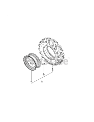 Cub Cadet Yanmar Ex3200 (54ACC4MN727) - Cub Cadet Yanmar Ex Series Compact Tractor Front Wheel Tire (Bar)