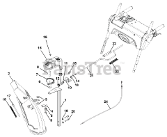 Ariens 921317 - Ariens Deluxe 24" Track Snow Blower (SN: 000101 - 094999) Discharge Chute (1)