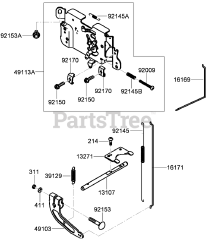 Toro 79558 - Toro 48" GrandStand Stand-On Mower (SN: 290003001 - 290999999) (2009) Control Equipment Assembly Kawasaki FH580V-FS30