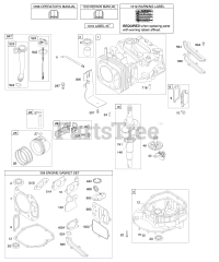 Briggs & Stratton 127602-0331-E2 - Briggs & Stratton Vertical Engine Camshaft, Crankshaft, Cylinder, Engine Sump, Lubrication, Piston Group