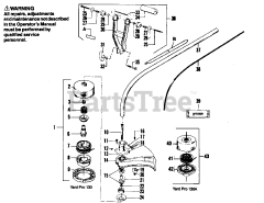 Weed Eater YP 130 - Weed Eater String Trimmer CUTTING HEAD &amp; DRIVE SHAFT