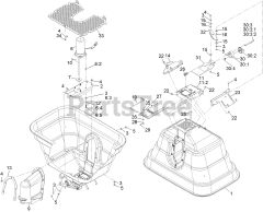 Toro 34230 - Toro Stand-On Spreader/Sprayer (SN: 412800000 - 415299999) Spreader Hopper Assembly