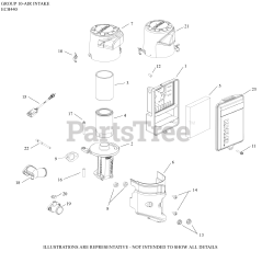 Kohler ECH440-3000 - Kohler Command PRO EFI Engine, Basic Version, 14hp, 10.5kW 10 Air Intake