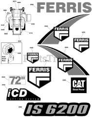 Ferris IS 6200Z (5901849) - Ferris IS6200Z Series 72" Zero-Turn Mower, 48hp Caterpillar Diesel