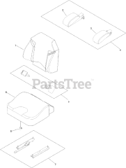 Toro 74909 TE (6000) - Toro 132cm Z Master Zero-Turn Mower, Side-Discharge Deck (SN: 316000001 - 316999999) (2016) SEAT ASSEMBLY NO. 116-0035