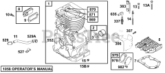 Briggs & Stratton 133232-1126-E1 - Briggs & Stratton Horizontal Engine Cylinder Group