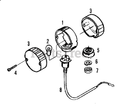 Simplicity 9518 (2097355) - Simplicity Compact Tractor, Diesel Electrical Lighting - Warning Lamp Group (3486I25)