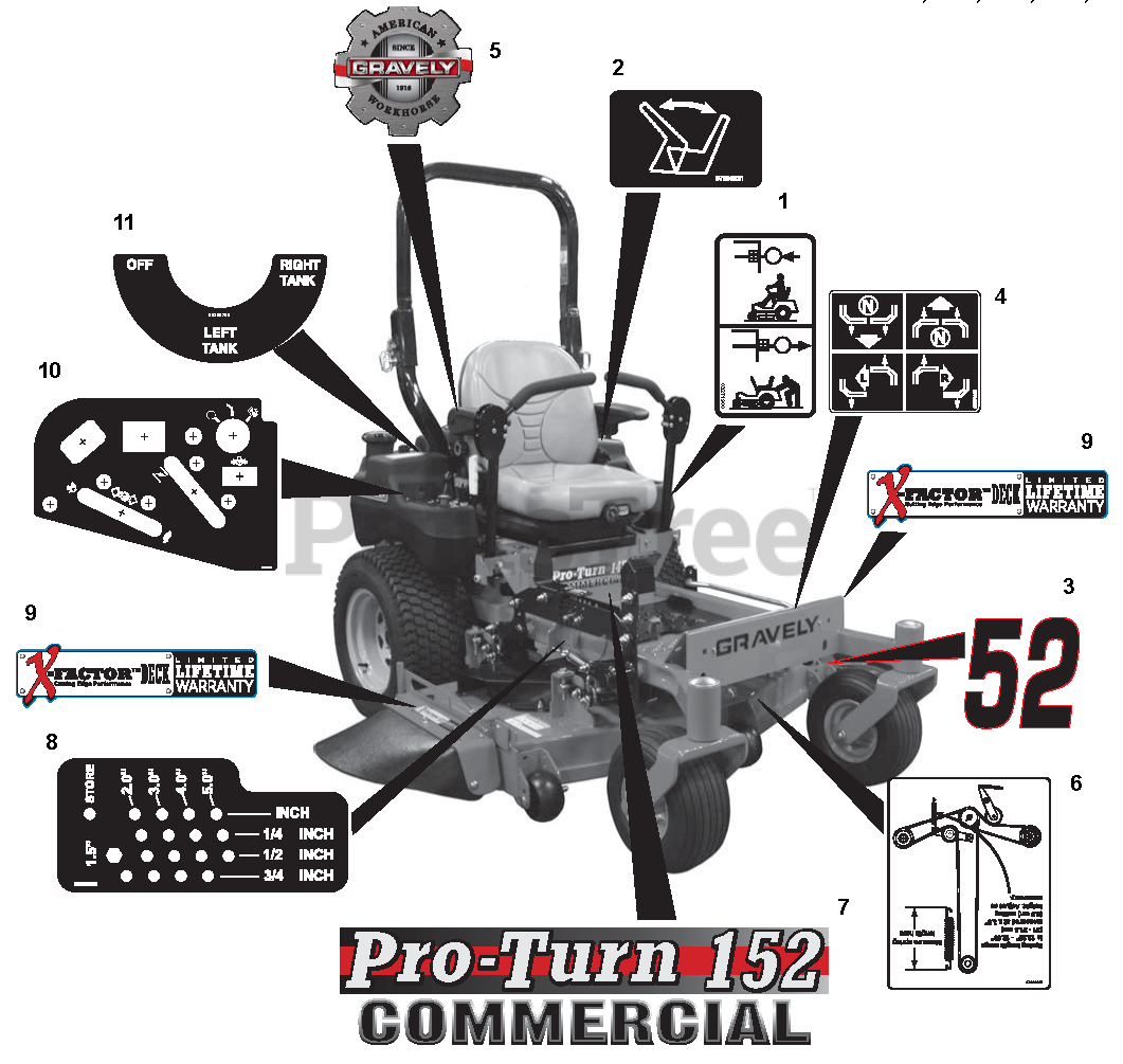 Gravely 991079 (Pro-Turn 148) - Gravely Pro-Turn 48