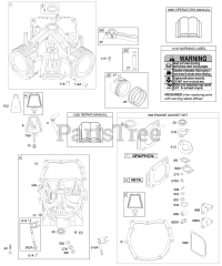 Briggs & Stratton 294777-1035-E2 - Briggs & Stratton Vertical Engine Cylinder, Crankcase Cover/Sump, Engine Gasket Set, Piston/ Rings/ Connecting Rod