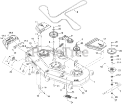 Exmark LZS749AKC724A1 - Exmark 72" Lazer Z S-Series Zero-Turn Mower, Kohler ECV749 (SN: 408644346 - 411294211) (Rev A) (2021) Deck Assembly