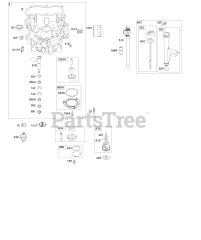 Briggs & Stratton 44Q777-0152-B1 - Briggs & Stratton Vertical Engine Engine Sump, Oil Pump, Dipstick/Tube Assembly