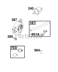 Briggs & Stratton 40N877-0053-B5 - Briggs & Stratton Vertical Engine Fuel Supply Group